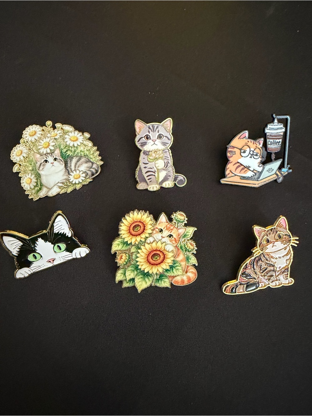 Cat Enamel Pin CHOOSE 1 - Assorted Style Cats Pins. NEW